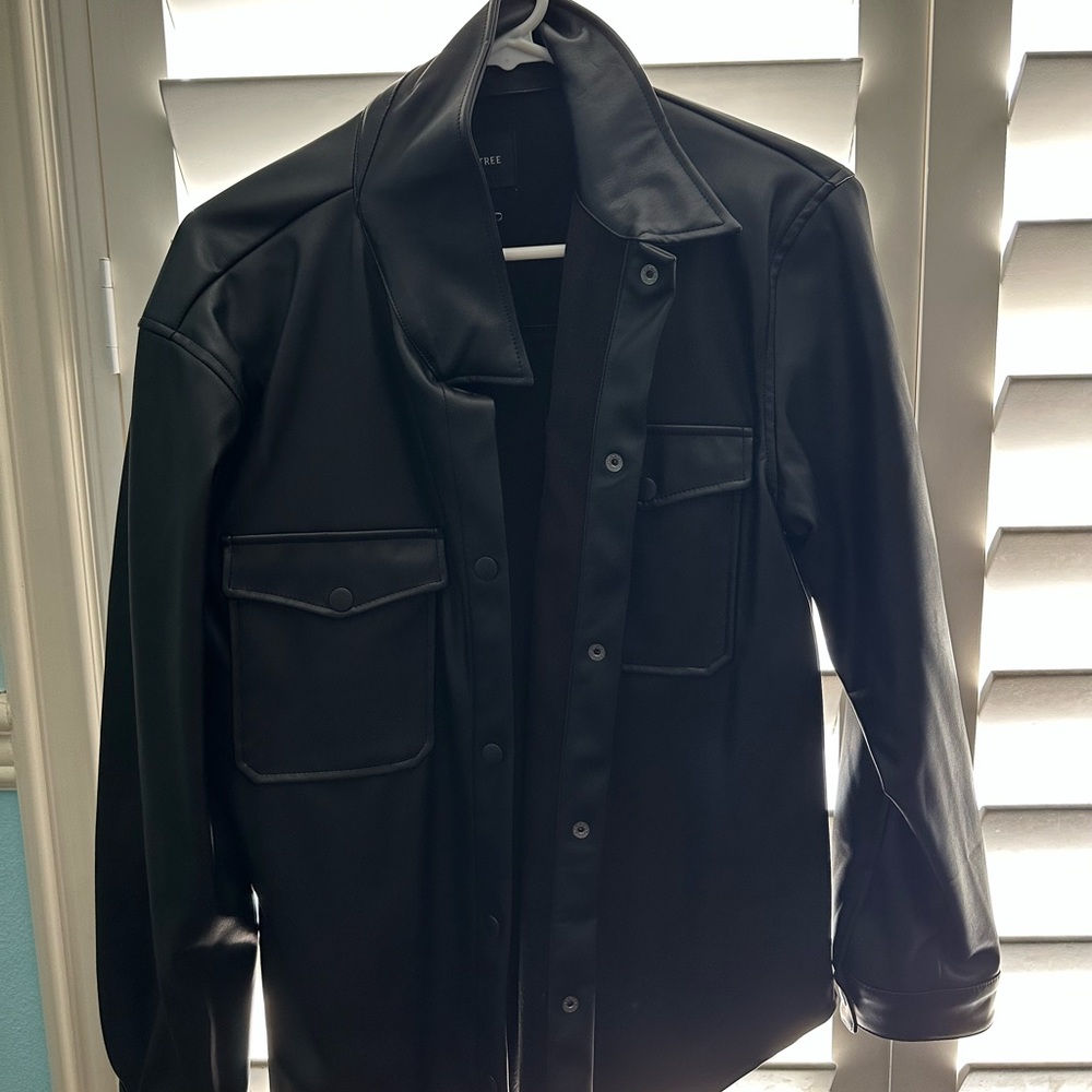 faux leather jacket